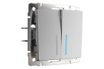 Werkel WL06-SW-2G-2W-LED Выключатель двухклавишный проходной с подсветкой