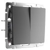 Werkel W1120064 Выключатель двухклавишный графит матовый
