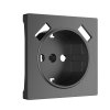 Werkel WL04-USB-CP Накладка для розетки USB (графит рифленый)