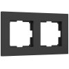 Werkel W0022908 Рамка из поликарбоната на 2 поста Slab черный софт