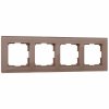 Werkel W0041142 Рамка из стекла на 4 поста Favorit латте