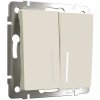 Werkel W1120162 Выключатель двухклавишный с подсветкой айвори матовый