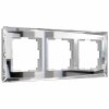 Werkel W0031220 Рамка из стекла на 3 поста Diamant зеркальный