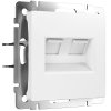 Werkel W1181161 Розетка двойная Ethernet RJ-45 белый матовый