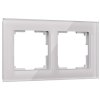 Werkel W0021117 Рамка из стекла на 2 поста Favorit дымчатый