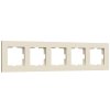 Werkel W0052962 Рамка на 5 постов Slab (айвори софт)