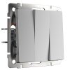 Werkel W1130065 Выключатель трехклавишный (серебряный матовый)