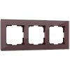 Werkel W0031118 Рамка из стекла на 3 поста Favorit мокко