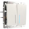 Werkel WL13-SW-2G-LED Выключатель двухклавишный с подсветкой