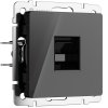Werkel W1181048 Розетка Ethernet RJ-45 черный акрил