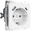 Werkel W1171761 W1171761/ Розетка с заземлением, шторками и USB тип A+C (белый матовый)