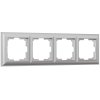 Werkel W0042206 Рамка из поликарбоната на 4 поста Fiore серебряный