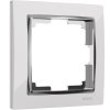Werkel W0011901 Рамка из поликарбоната на 1 пост Snabb белый/хром
