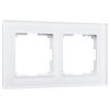 Werkel W0021105 Рамка из стекла на 2 поста Favorit белый матовый