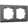 Werkel W0021864 Рамка из поликарбоната на 2 поста Stark графит матовый