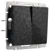 Werkel W1220008 Выключатель двухклавишный черный