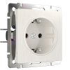 Werkel WL13-SKG-01-IP20 Розетка с заземлением (перламутровый рифленый)