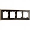 Werkel WL17-Frame-04 Рамка Werkel на 4 поста (бронза/черный)