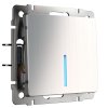 Werkel WL02-SW-1G Выключатель одноклавишный с подсветкой (глянцевый никель)