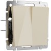 Werkel W1120043 Выключатель двухклавишный айвори акрил