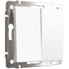 Werkel W1120061 Выключатель двухклавишный белый матовый
