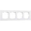 Werkel W0041105 Рамка из стекла на 4 поста Favorit белый матовый
