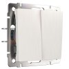 Werkel W1122013 Выключатель двухклавишный проходной перламутровый рифленый