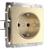 Werkel W1171110 Розетка с заземлением и шторками шампань рифленый