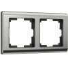 Werkel WL02-Frame-02 Рамка Werkel Metallic на 2 поста в цвете «глянцевый никель», артикул WL02-Frame-02