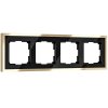 Werkel W0042852 Рамка из металла на 4 поста Baguette черный/латунь