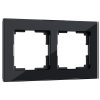 Werkel W0021108 Рамка из стекла на 2 поста Favorit черный
