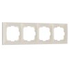 Werkel W0042003 Рамка из поликарбоната на 4 поста Snabb Basic слоновая кость