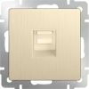 Werkel WL10-RJ-11-CP Накладка для телефонной розетки Werkel WL10-RJ-11-CP Шампань рифленый