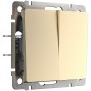 Werkel WL11-SW-2G Выключатель двухклавишный проходной (шампань)