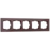 Werkel WL01-Frame-05 Рамка из стекла на 5 постов Favorit мокко