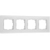 Werkel W0043101 Рамка из стекла на 4 поста Senso белый soft-touch