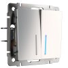 Werkel WL02-SW-2G-2W-LED Выключатель двухклавишный проходной с подсветкой
