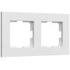 Werkel W0022961 Рамка из поликарбоната на 2 поста Slab белый софт