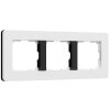 Werkel W0033068 W0033068/ Рамка на 3 поста Split (белый/черный, soft-touch)