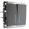 Werkel WL04-SW-2G-2W-LED Выключатель двухклавишный проходной с подсветкой