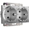 Werkel W1272006 Розетка двойная с заземлением серебряный