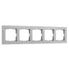Werkel W0052406 Рамка из поликарбоната на 5 постов Hammer серебряный