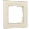 Werkel W0011141 Рамка из стекла на 1 пост Favorit молочный