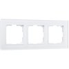 Werkel W0031105 Рамка из стекла на 3 поста Favorit белый матовый