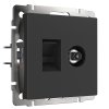 Werkel W1181308 Розетка ТВ+Ethernet RJ-45 6 cat. черный матовый
