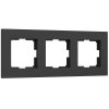 Werkel W0032908 Рамка из поликарбоната на 3 поста Slab черный софт