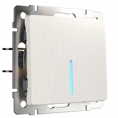 Фотография товара 'Werkel WL13-SW-1G-2W-LED Выключатель одноклавишный проходной с подсветкой'