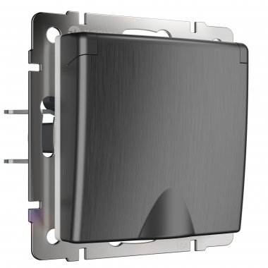 Фотография товара 'Werkel WL04-SKGSC-01-IP44 Розетка влагозащ. с зазем. с защит. крышкой и шторками'