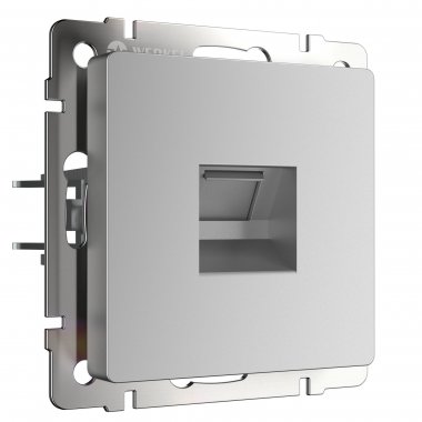 Фотография товара 'Werkel WL06-RJ11+RJ45 Телефонная розетка RJ-11 (серебряный)'