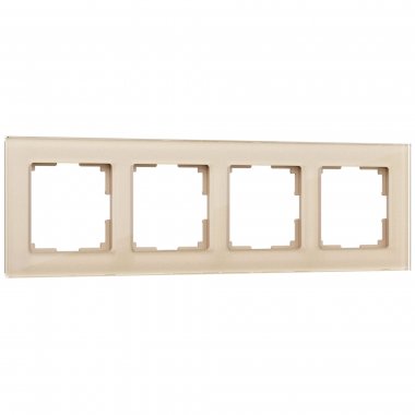 Фотография товара 'Werkel W0041111 Рамка из стекла на 4 поста Favorit шампань'